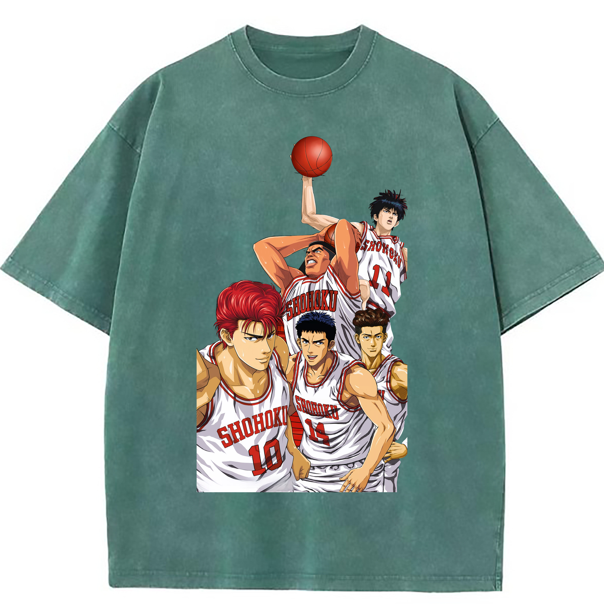 （画像用） SLAM DUNK／スラムダンク 綿100% ヴィンテージ風 半袖Tシャツ（フロントプリント）